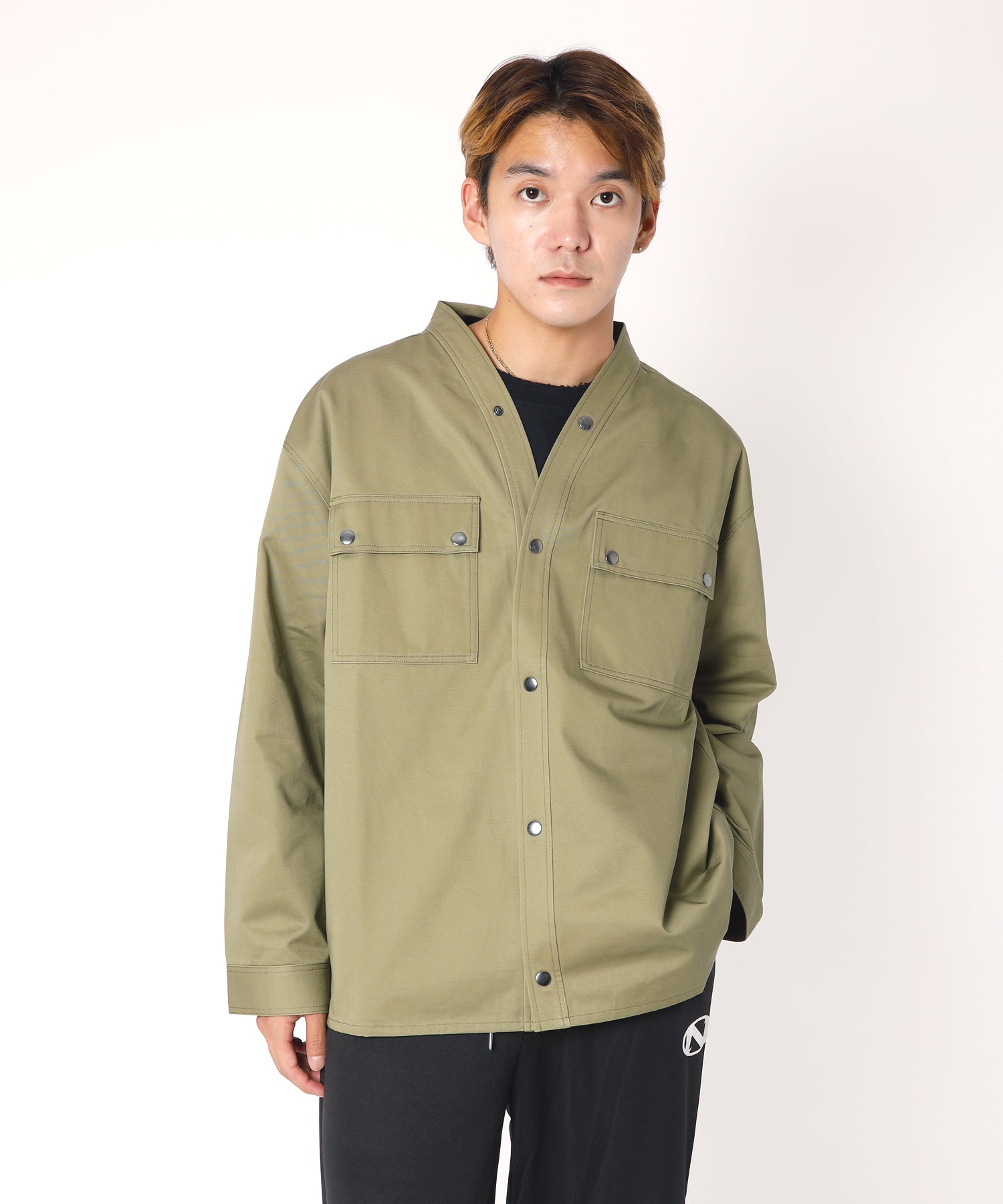 Dot Botton Shirt Cardigan