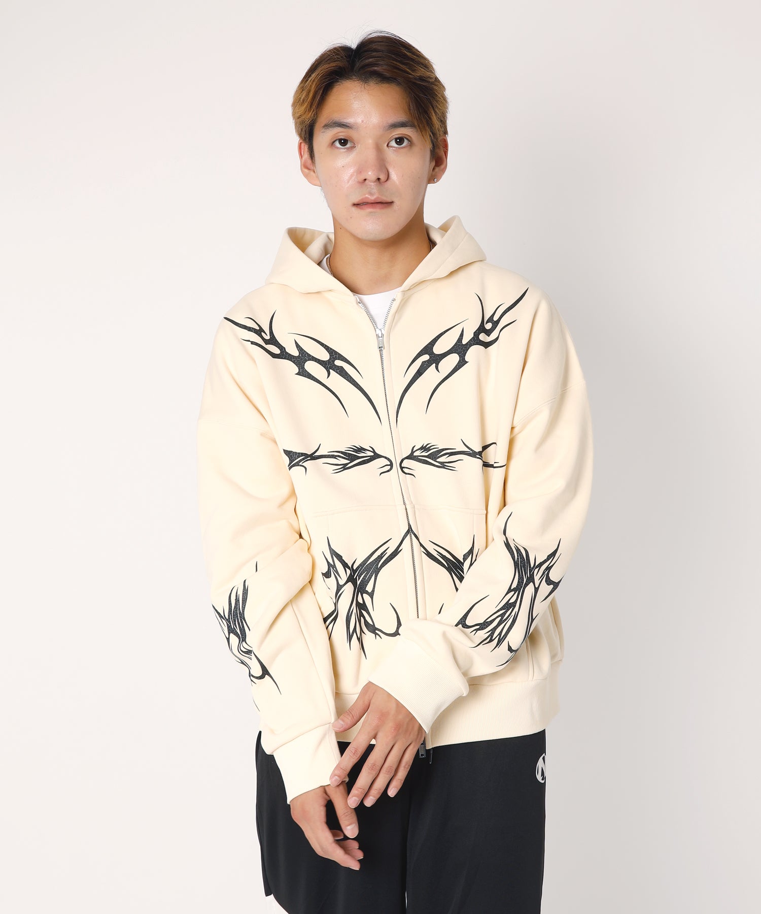 Tribal Tattoo Zip Hoodie